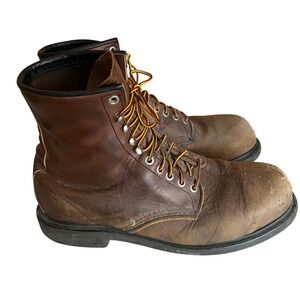 Red Wing 2233 Supersole Steel Toe Work Boots Mens 12 E Brown Leather USA wide